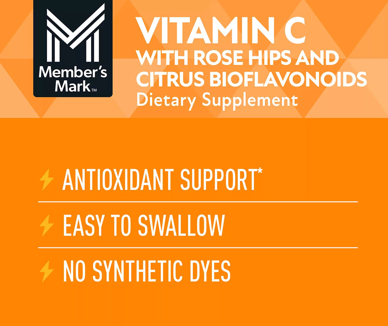 Member's Mark Vitamin C 1000 mg | with Citrus Bioflavonoids & Rose Hips | Similar to Puritan’s Pride Vitamin C | Ideal to Share with Family/Friends | 500 Tablets; Exp 10/2026