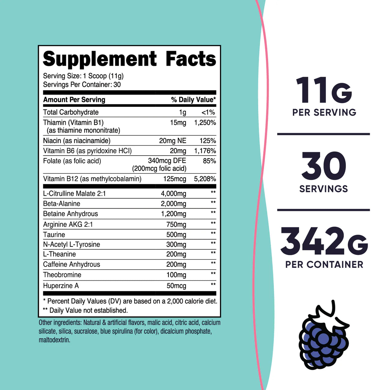 Nutricost Women Pre-Workout Complex With Thiamine, Niacin, B6, Vitamin B12, Folate, Taurine | Boost Energy | Increase Exercise Intensity | Increase Endurance | Blue Raspberry ~ 12oz/342g; Exp 12/2026