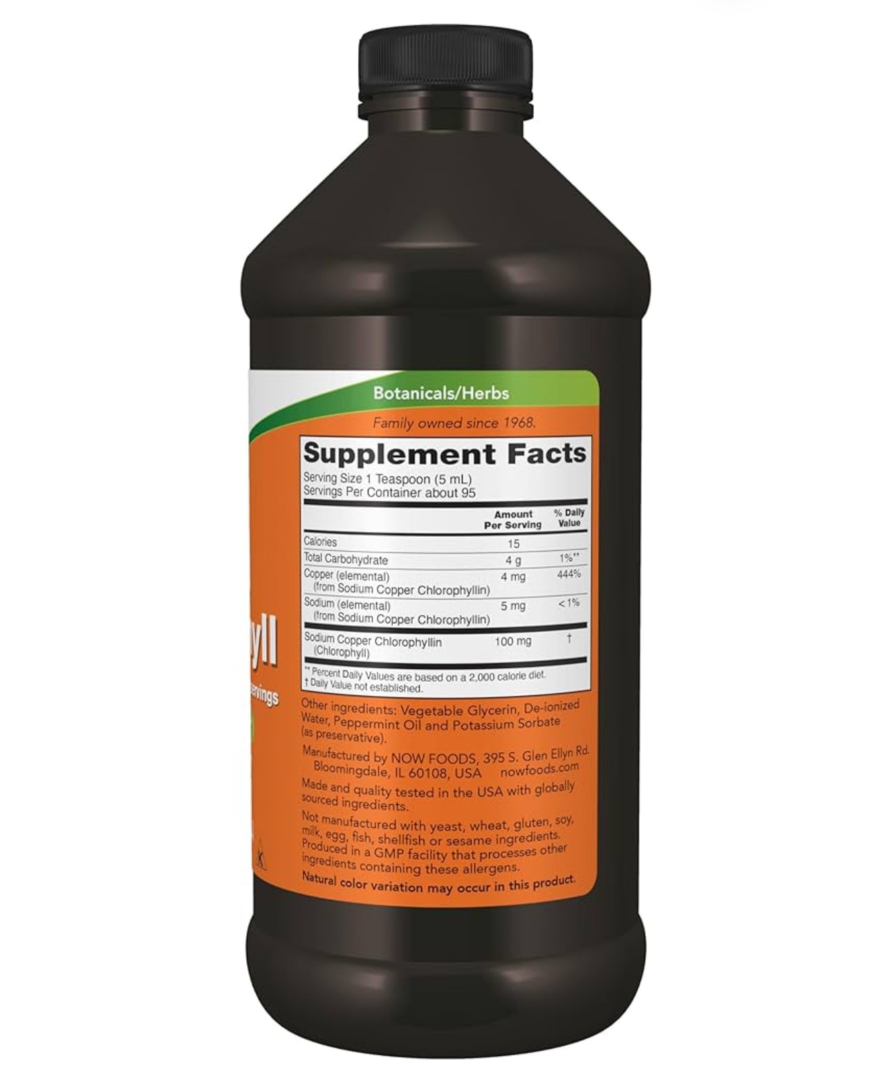 NOW Liquid Chlorophyll | 95 Servings | Super Concentrated, Internal Deodorizer | Boosts Energy | Mint Flavor~16oz/473ml; Exp 05/2029 ❌ 𝐍𝐨 𝐂𝐨𝐯𝐞𝐫 (See last picture)