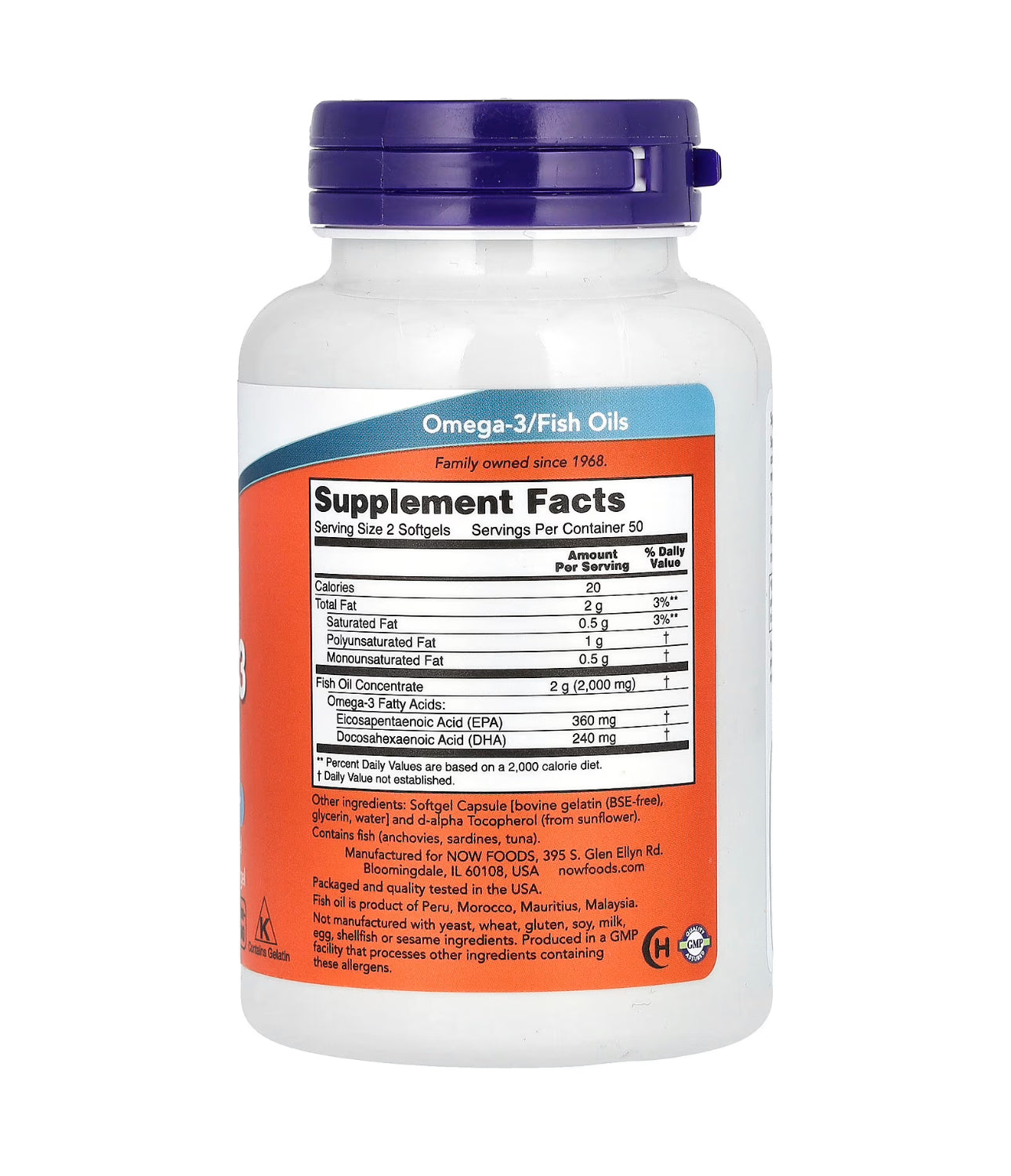 NOW Fish Oil Omega-3 180 EPA / 120 DHA | 1000mg per Softgel | Supports Cardiovascular Health | 100 Softgels; Exp 10/2027