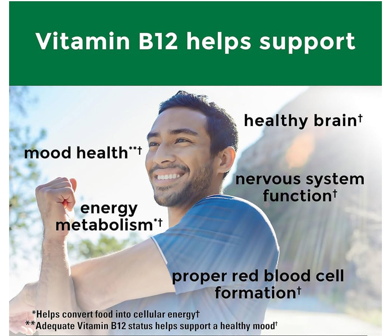 Nature Made Time Release Vitamin B12 1000mcg Cyanocobalamin | 75 Day Supply | For Energy Metabolism Support | Supports a Healthy Mood | 75 Tablets; Exp 02/2026
