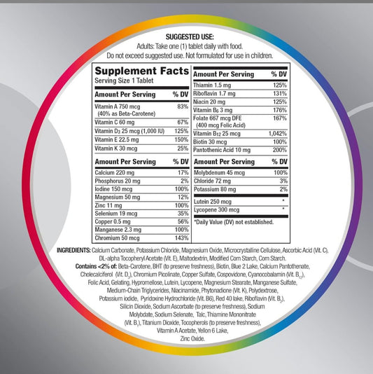 Centrum Silver Adult 50+ | Multivitamin & Multimineral Supplement | For Men & Women Aged 50 & Above | 125 Tablets; Exp 02/2027