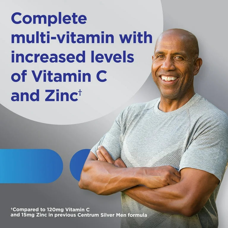 Centrum Silver Mens 50 Plus Vitamins | Multivitamin for Men Above 50 Years | 200 Tablets Exp 10/2025