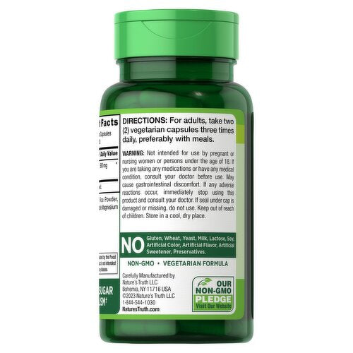 Nature's Truth Advanced Berberine HCl 500mg | Supports Healthy Sugar Metabolism | 60 Capsules; Exp 11/2026