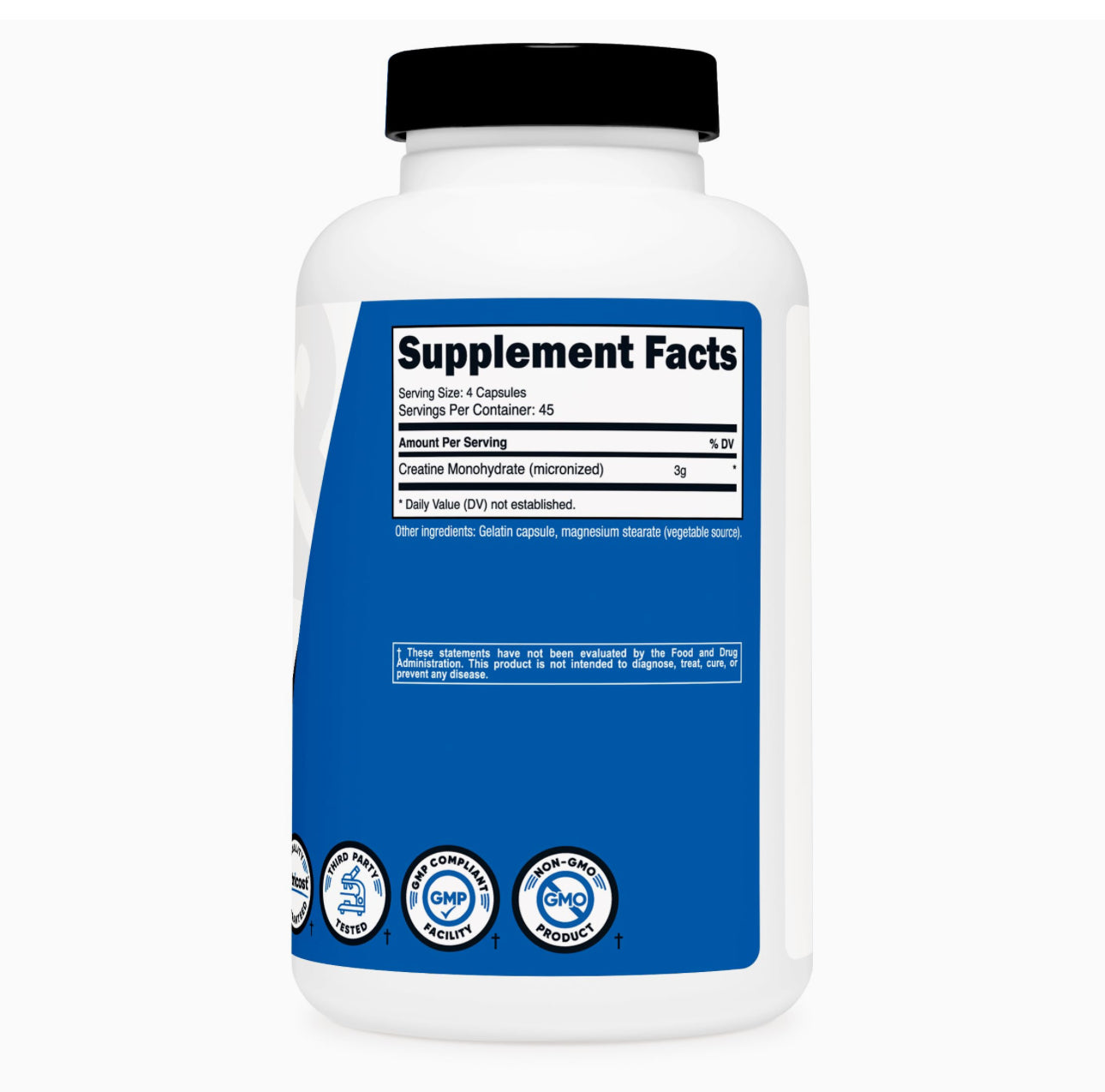 Nutricost Creatine Monohydrate 3000mg | 45 Servings, 750mg Per Capsule | 180 Capsules; Exp 09/2027