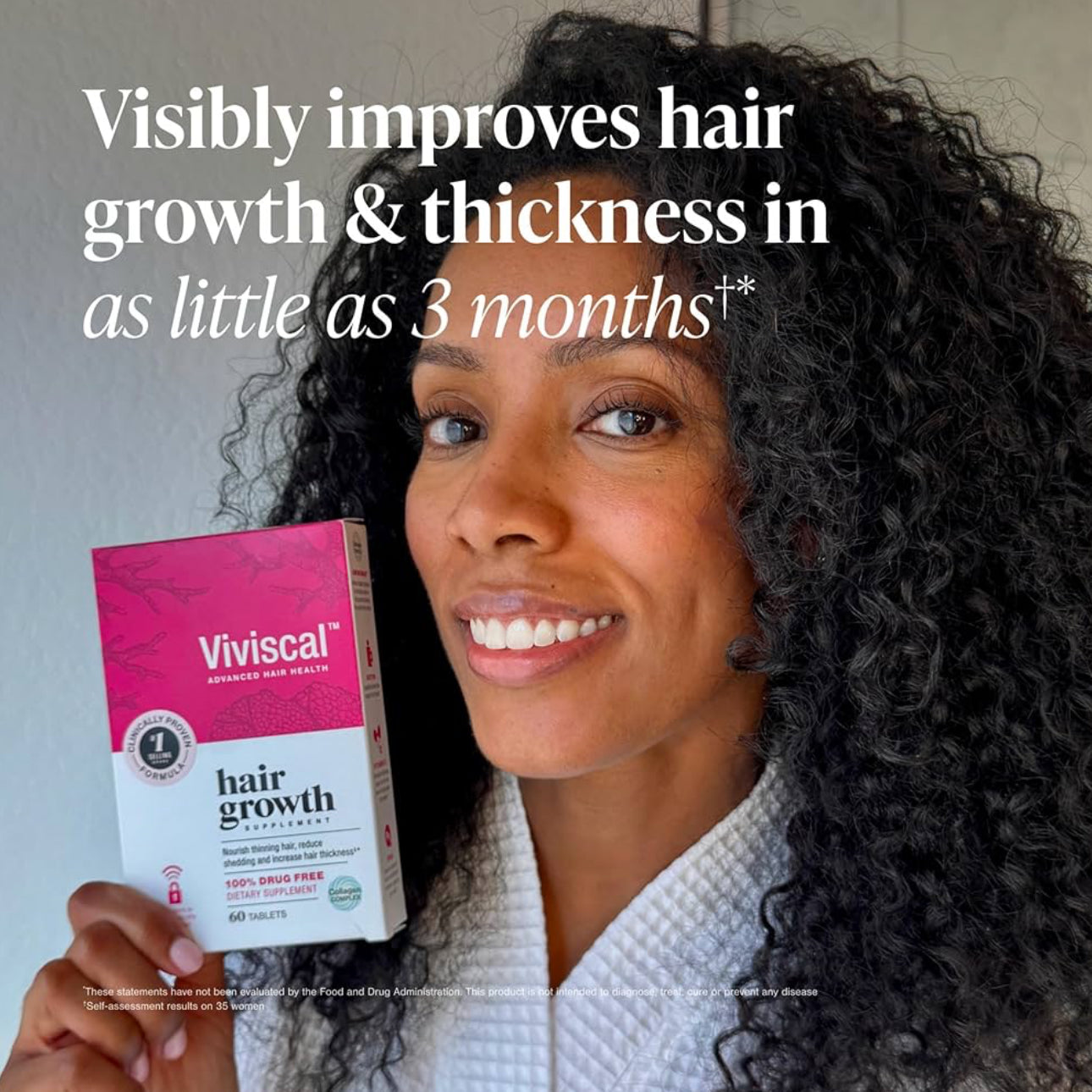 Viviscal Advanced Hair Growth Supplement | For Women For Thicker, Fuller Hair, Nourishes Thinning & Loss | With Proprietary Collagen Complex | 100% Drug Free | 1 Month Supply | 60 Tablets; Exp 04/2026