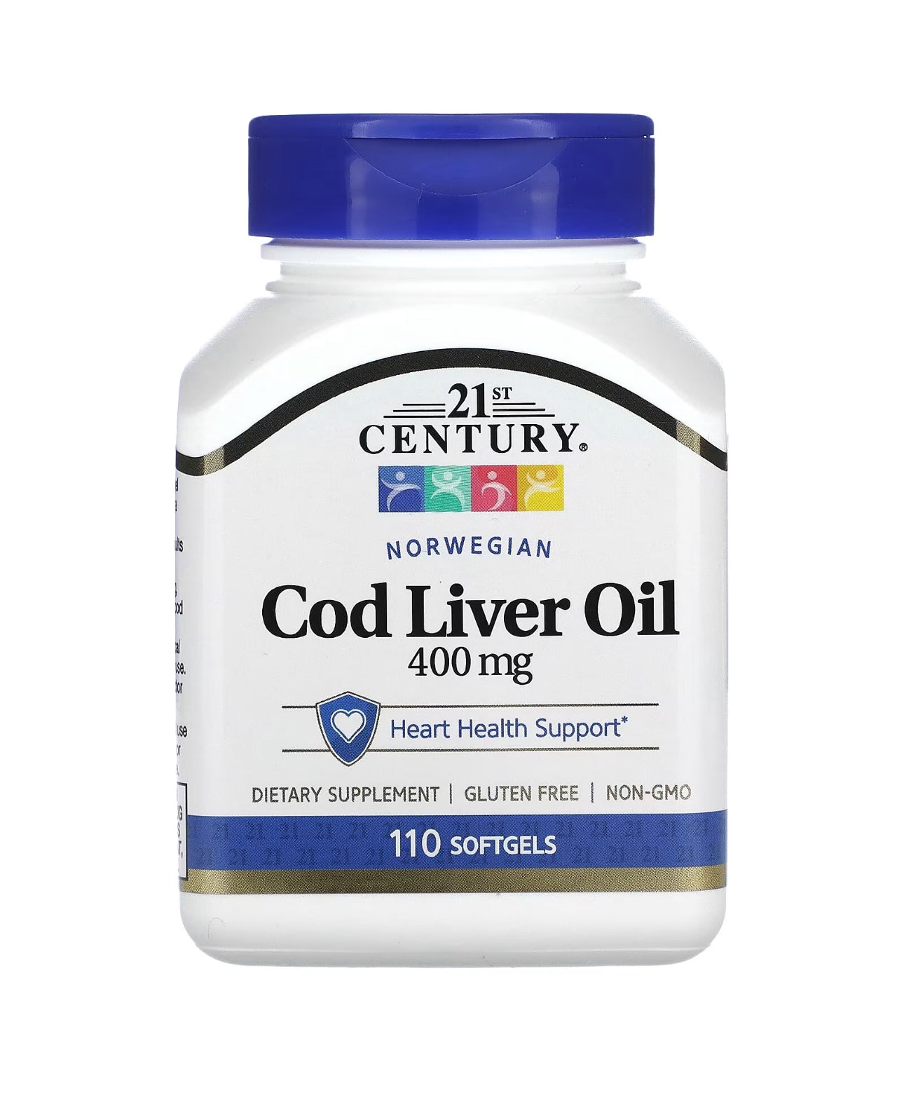 21st Century Norwegian Cod Liver Oil 400 mg - 110 Softgels Exp 11/2026 - Ome's Beauty Mart