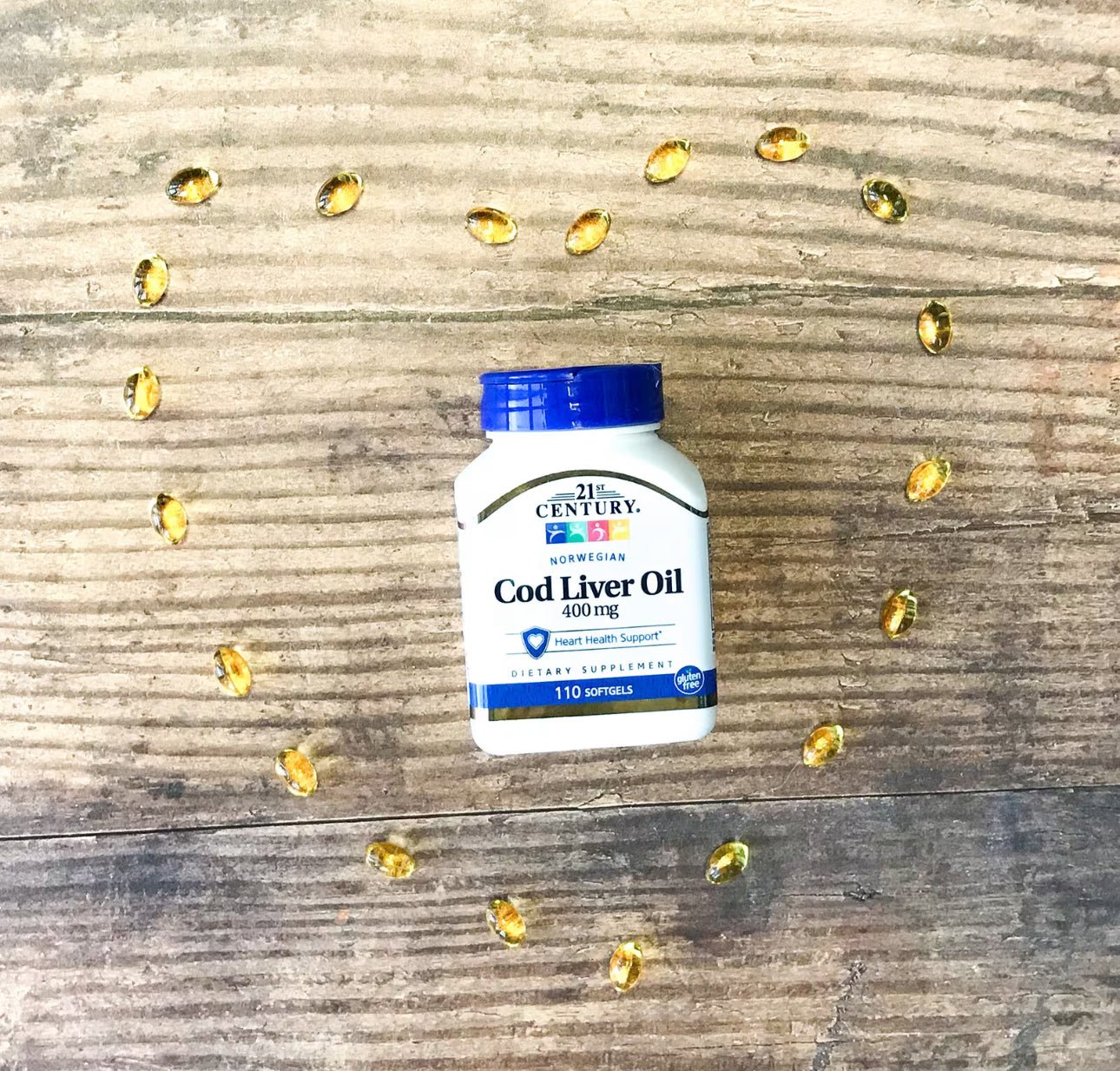 21st Century Norwegian Cod Liver Oil 400 mg - 110 Softgels Exp 11/2026 - Ome's Beauty Mart