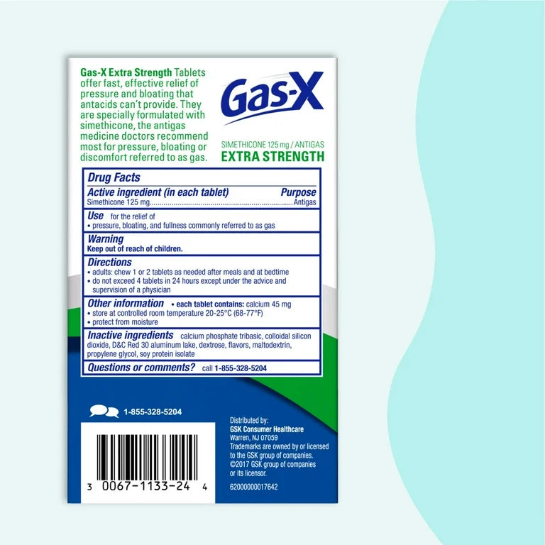 Gas-X Extra Strength Gas Relief Softgels With Simethicone 125mg | Provides Relief from Gas & Bloating | 72 Softgels; Exp 02/2027