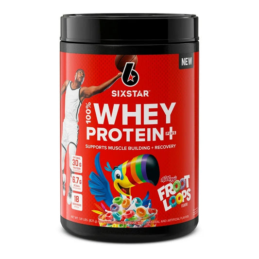 Six Star Elite Series 100% Whey Protein Plus | 30g Protein, 6.7g | Kellogg's Froot Loops Flavor ~ 1.8lbs/821g; Exp May/2026