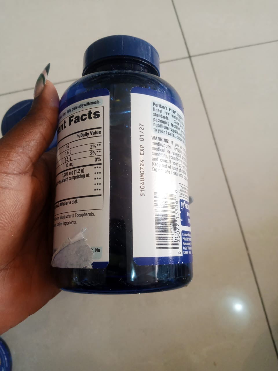 Puritans Pride Omega-3 Fish Oil 1200mg | Supports Heart Health | 100 Rapid Release Softgels; Exp 01/2027 ❗️Rough Pack👉🏽Check Last Picture