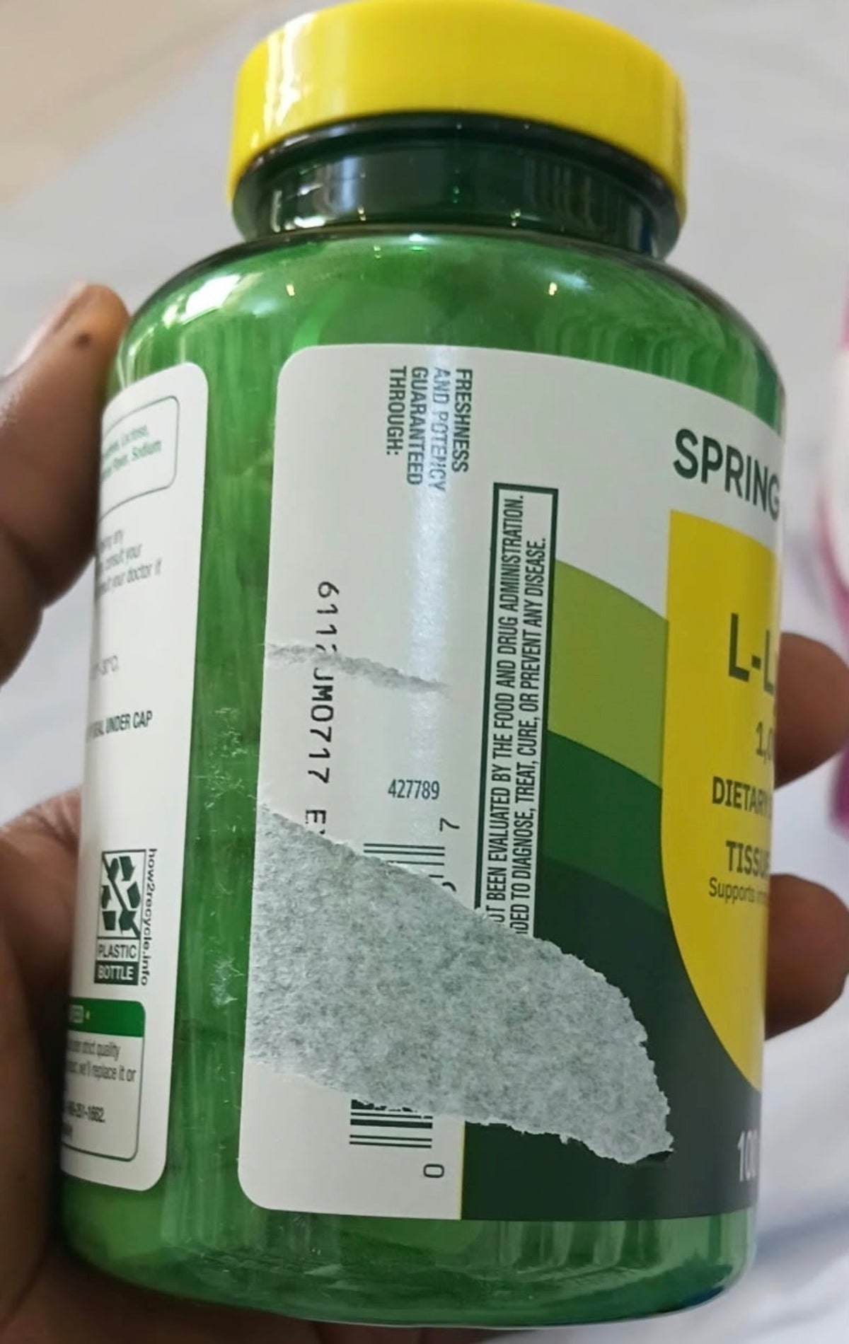 Spring Valley L-Lysine 1000mg | Supports Immune System and Lip Health | Antiviral | 100 Tablets; Exp❗️ NONE (10/2028 batch) 👉🏽Check last Picture