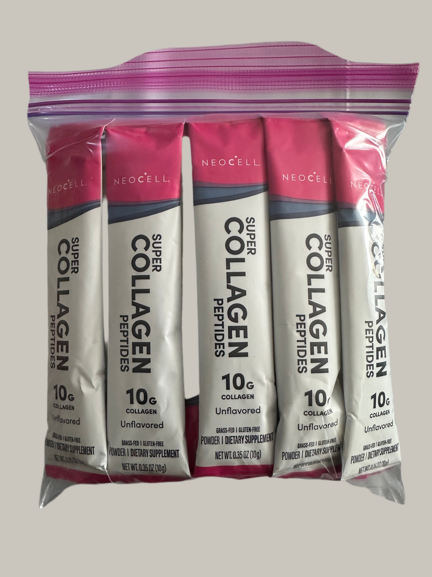 NeoCell Super Collagen Peptides| 20 Servings | Unflavored Powder | Collagen Type 1 & 3 | 7oz/200g (20 Stick Packs); Exp 11/2026