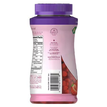 Nature’s Bounty Advanced Hair, Skin & Nails Gummies | 6000 mcg Biotin | 140 Gummies, Exp 08/2026