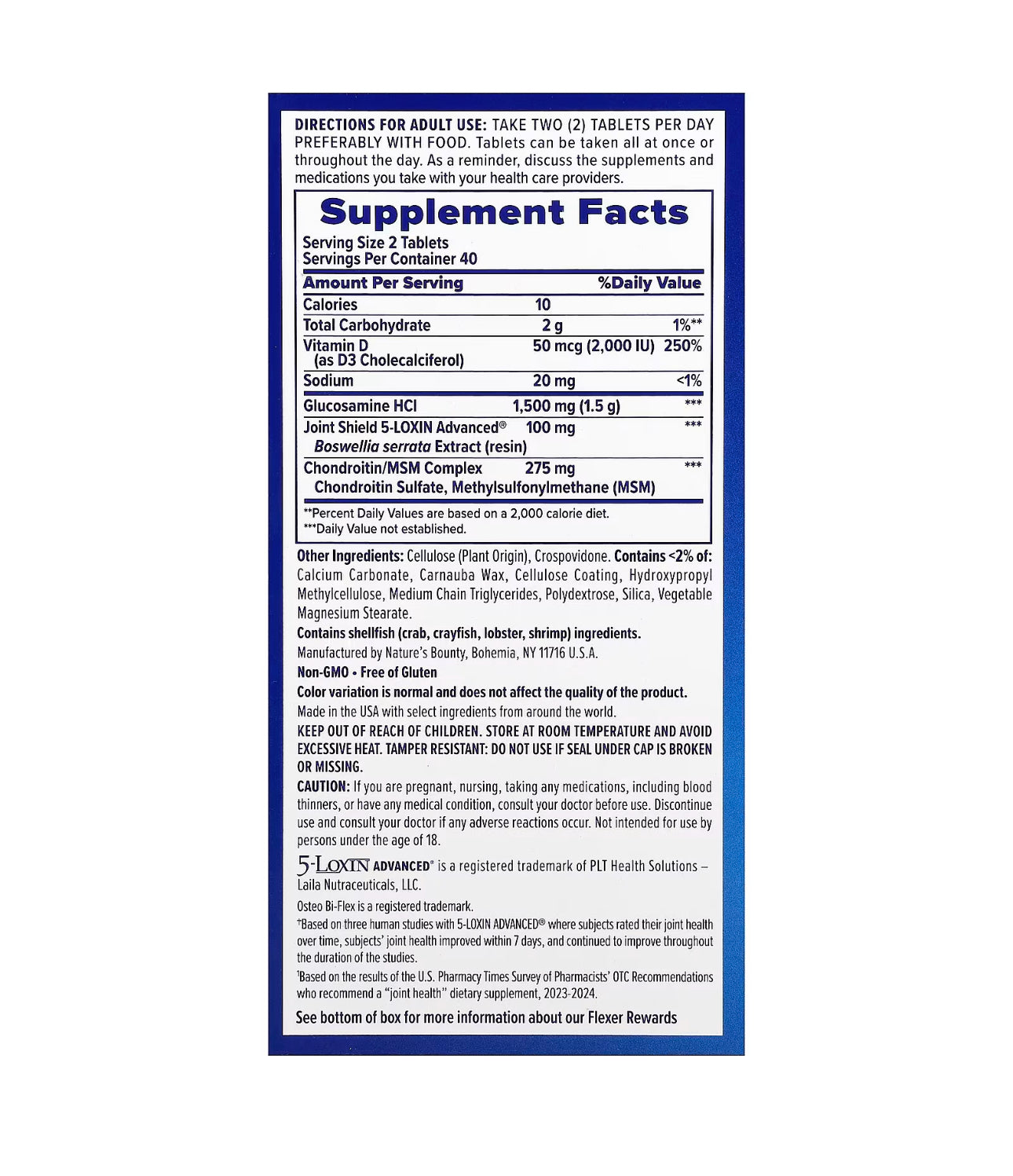 Osteo Bi-Flex Joint Health Supplement with Vitamin D and Glucosamine Chondroitin MSM | For Bone & Joint Health | 80 Coated Capsules; Exp 12/2025