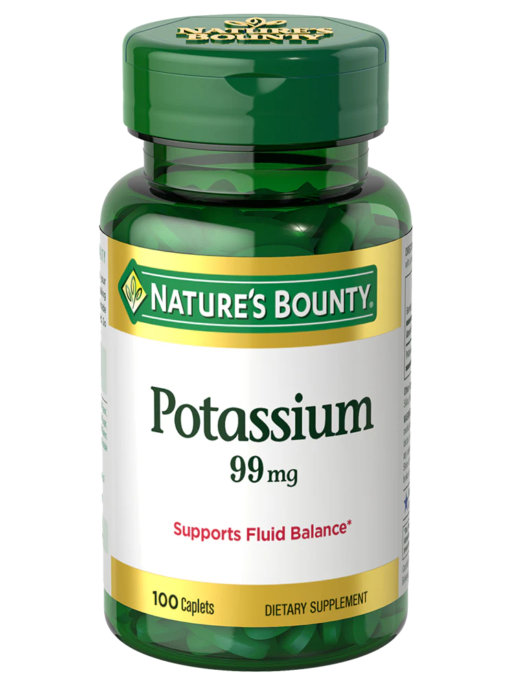 Nature's Bounty Potassium 99mg | Supports Fluid Balance | 100 Caplets; Exp 05/2027