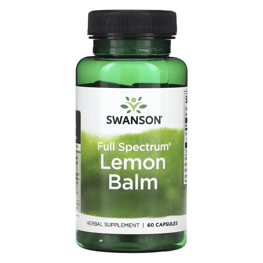 Swanson Full Spectrum Lemon Balm 500mg (Melissa) | Supports Relaxation & Sleep | 60 Capsules; Exp 06/2027