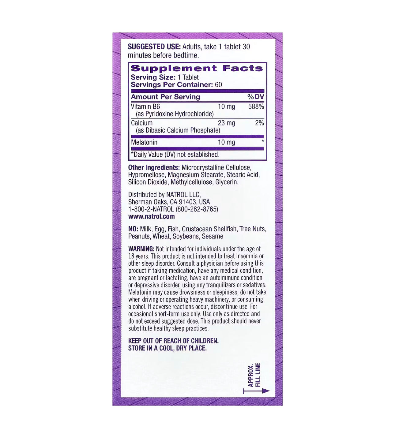 Natrol Melatonin 10mg Advanced | With Vitamin B6 | for Restful Sleep | Time Release | 60 Tablets, Exp 05/2026