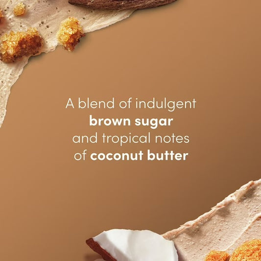 Dove Brown Sugar & Coconut Butter Exfoliating Body Scrub For Silky Smooth Skin | Exfoliates & Restores Skin | 15oz/425g