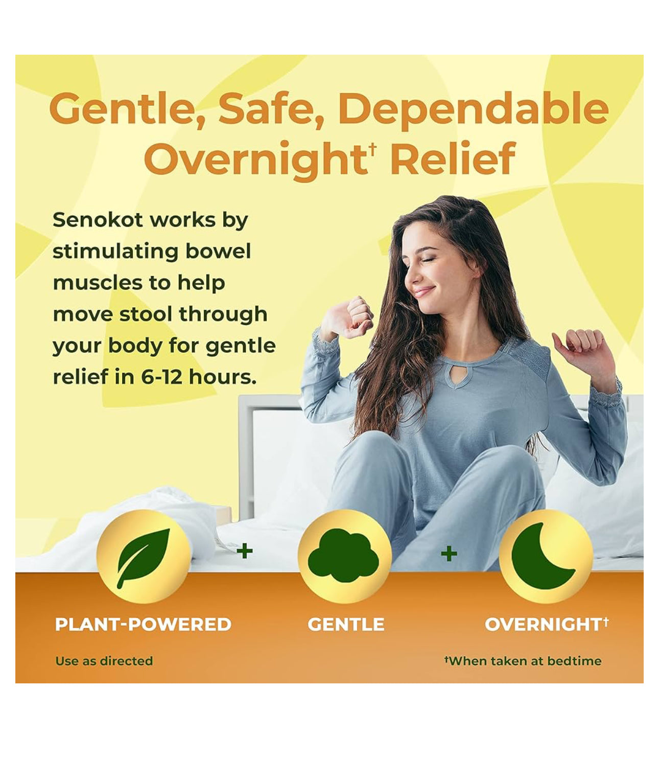 Senokot Extra Strength Constipation Relief | Senna Plant, A Natural Vegetable Laxative Ingredient | Senna Concentrate 17.2mg | 12 Tablets; Exp 06/2027