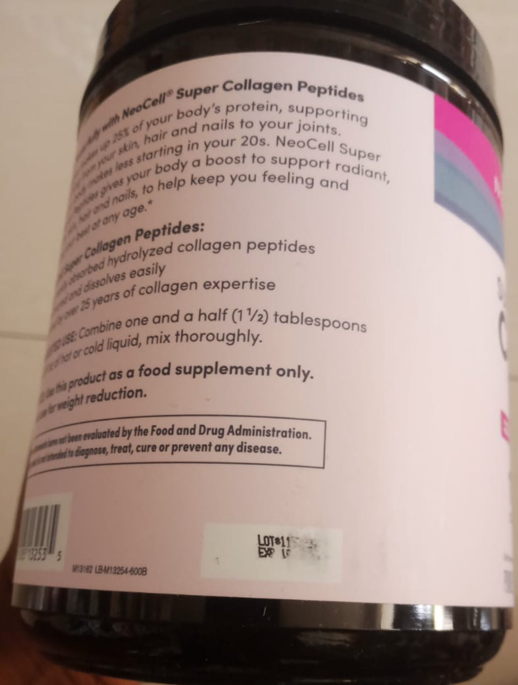 NeoCell Super Collagen Peptides, Unflavored Powder | Collagen Type 1 & 3 | 3 Times The Small Size | 21.2oz/600g; Exp UNCLEAR (10/2026 batch-See last picture)