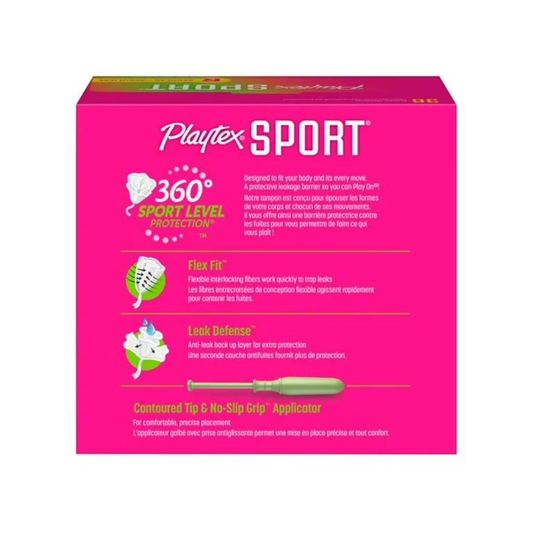 Playtex Sport Unscented Tampon, Regular Absorbency, 36 Tampons