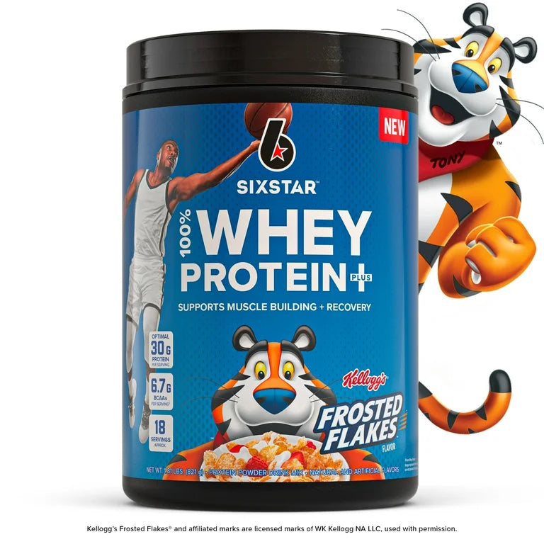 Six Star Elite Series 100% Whey Protein Plus | 30g Protein, 6.7g Kellogg's Frosted Flakes ~ 1.8lbs/821g; Exp May/2026