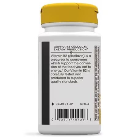 Nature's Way Riboflavin (Vitamin B2) | Supports Cellular Energy Production | 100 Capsules, Exp 02/2027