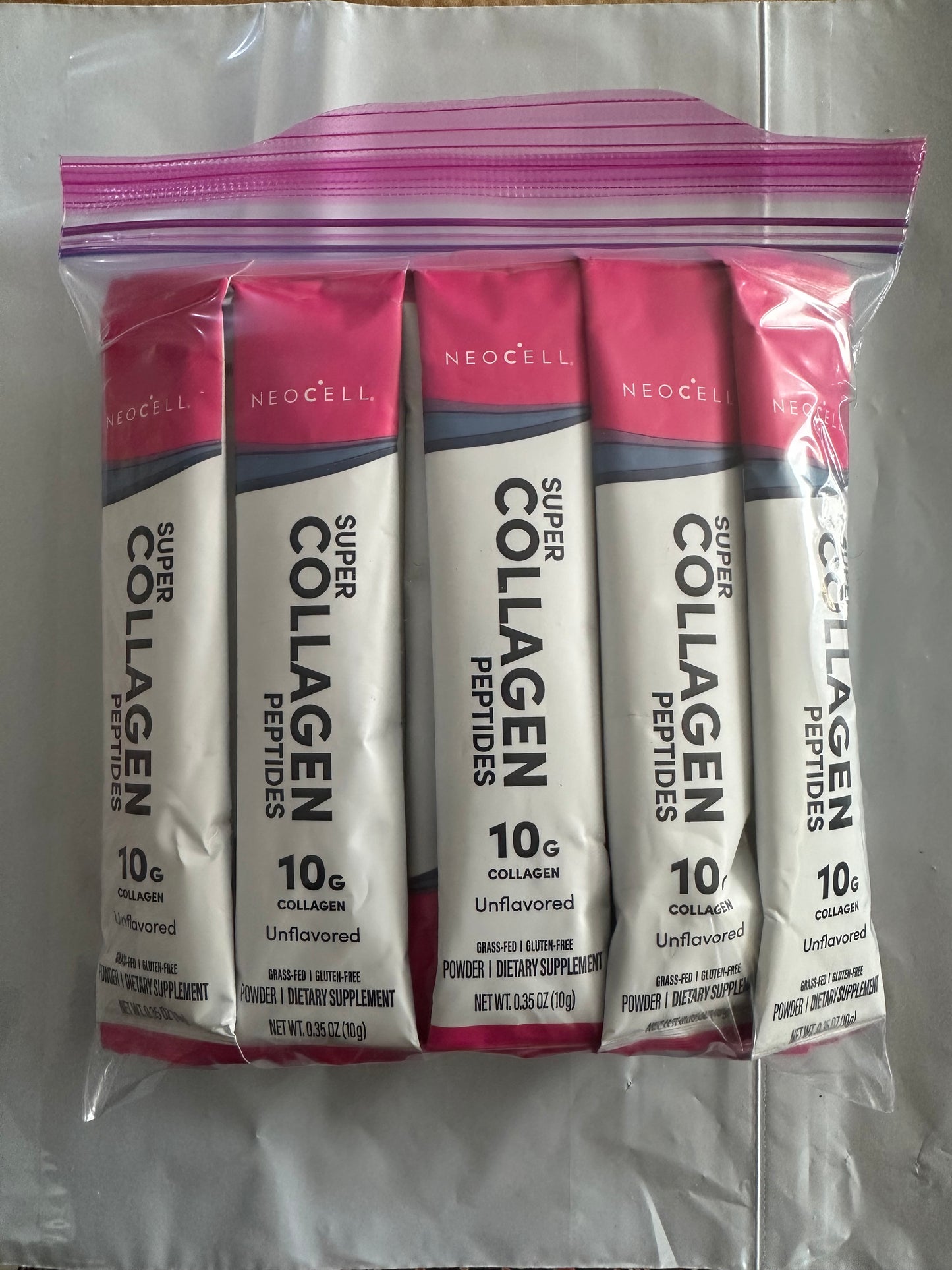 NeoCell Super Collagen Peptides| 20 Servings | Unflavored Powder | Collagen Type 1 & 3 | 7oz/200g (20 Stick Packs); Exp 11/2026