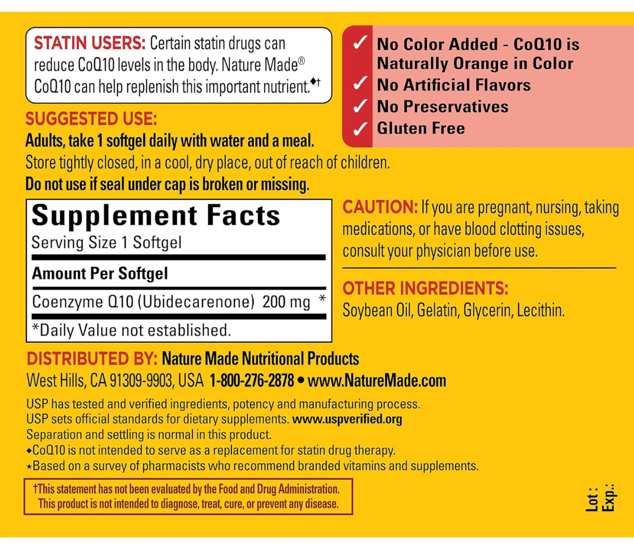 Nature Made CoQ10 200mg | 80 Day Supply | Supports Heart Health & Energy Metabolism | Provides Antioxidant Support & Protects Cells from Oxidative Stress | 80 Softgels; Exp 04/2027
