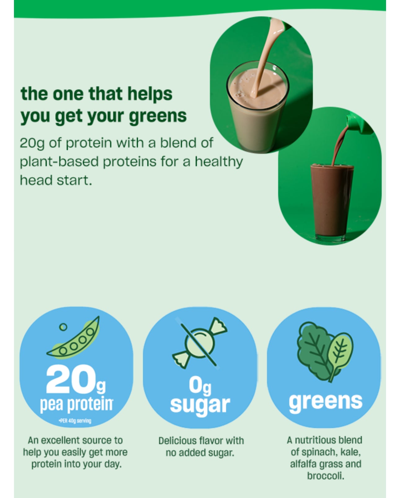 Vega Protein and Greens Protein Powder | 20g Plant Based Protein Plus Veggies | Vegan | Pea Protein for Women and Men | 18 Servings | VANILLA 1.2lbs/526g; Exp Aug/2025
