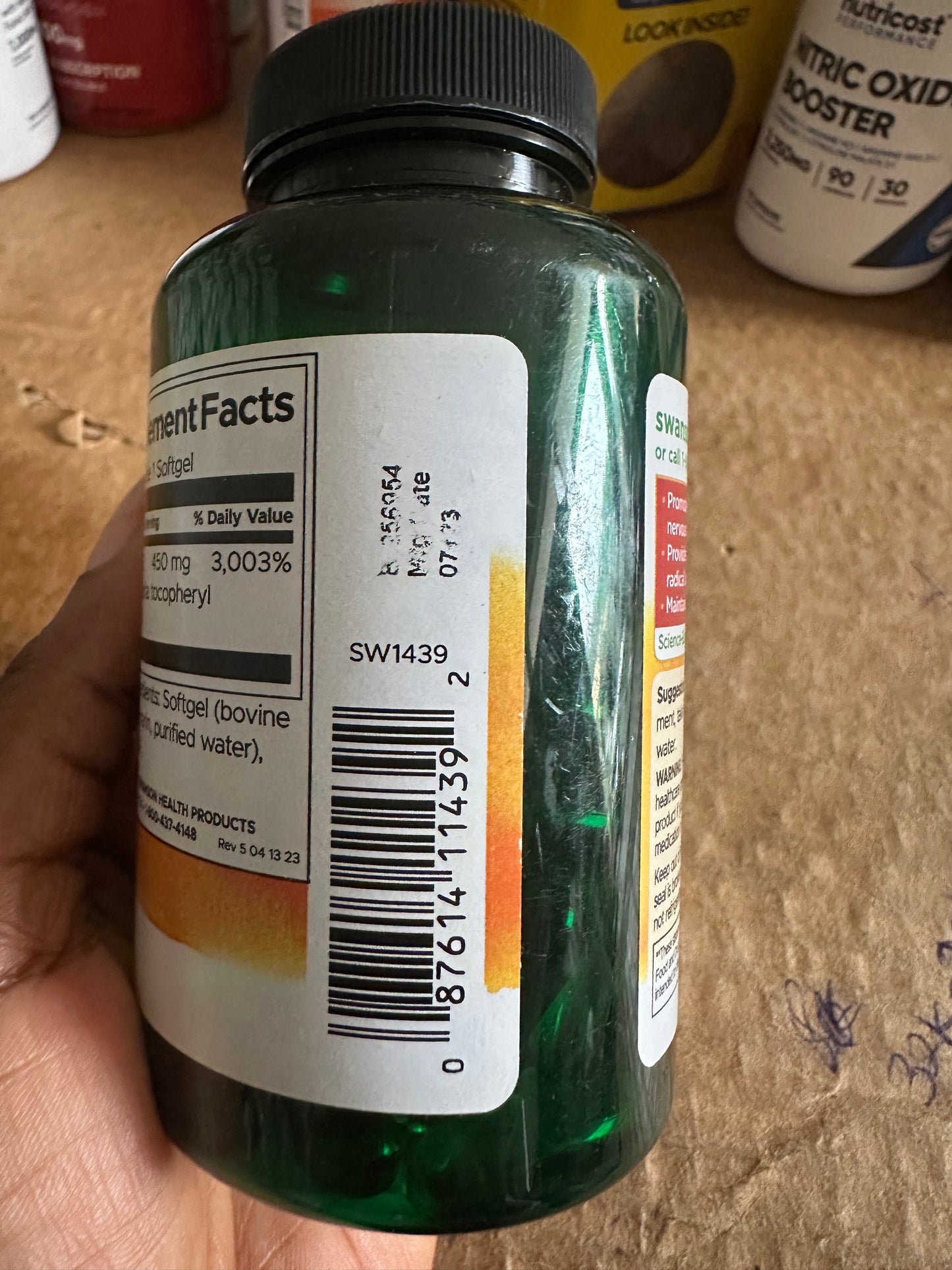 Swanson Vitamin E 1000iu (450mg) 60 Softgels❗️FAINT Mfg 07/2023 (Exp-Not written- But It’s 3 Years after Date of Production -07/2026) - See Last Picture