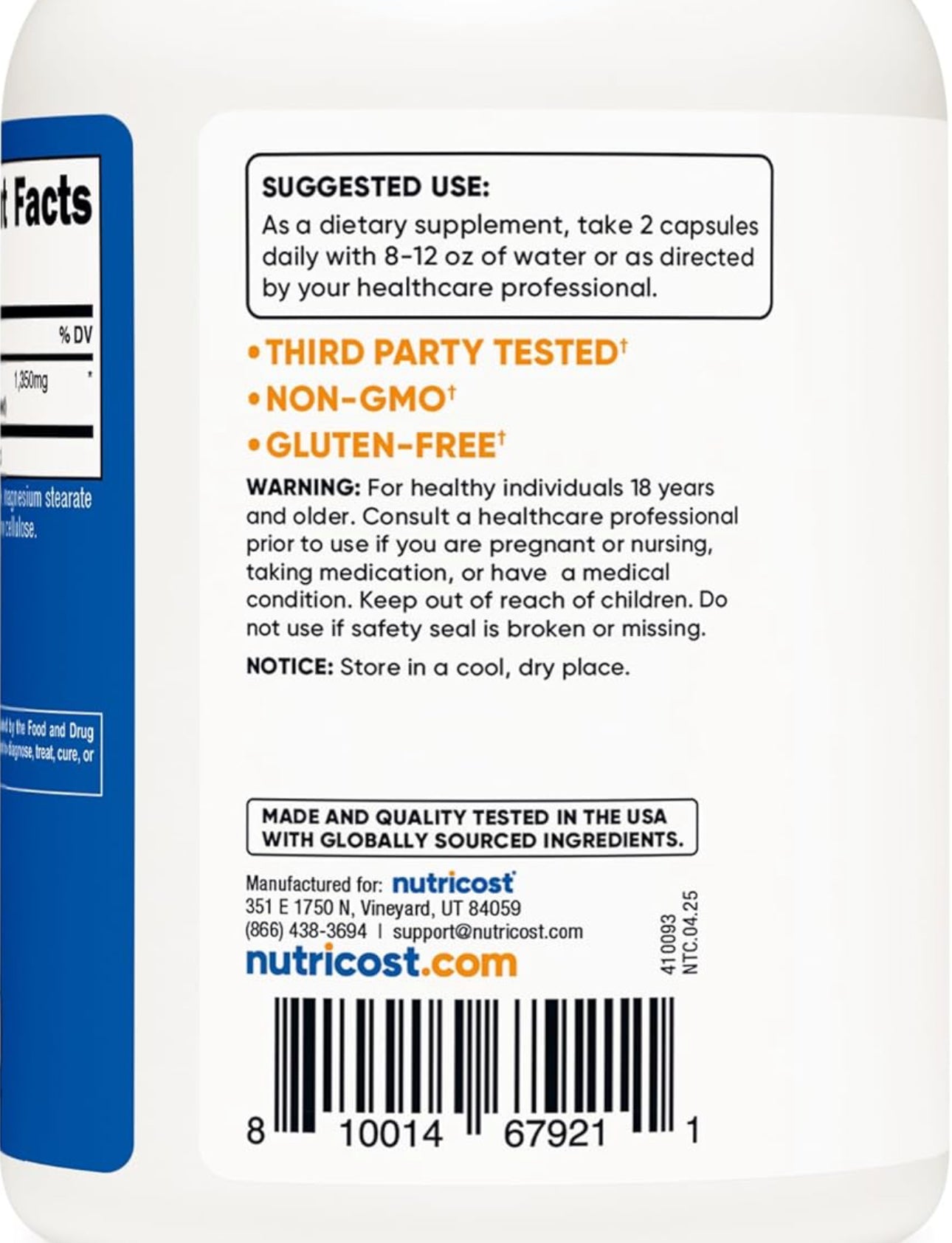 Nutricost Fenugreek | 1350mg Per Serving | Traditional Lactation/Breastfeeding Support | 240 Capsules; Exp 02/2028