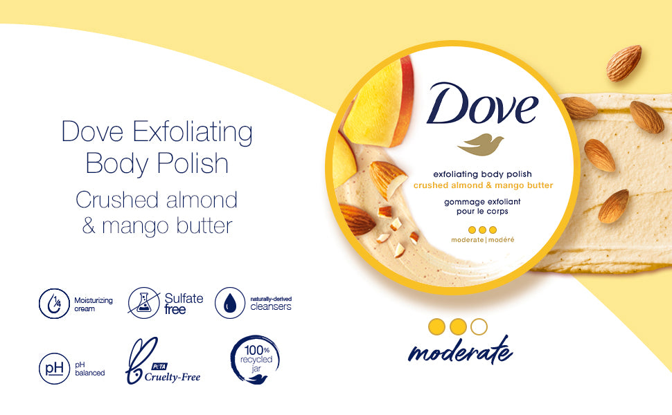 Dove Crushed Almond & Mango Butter Exfoliating Body Polish 10.5/298g