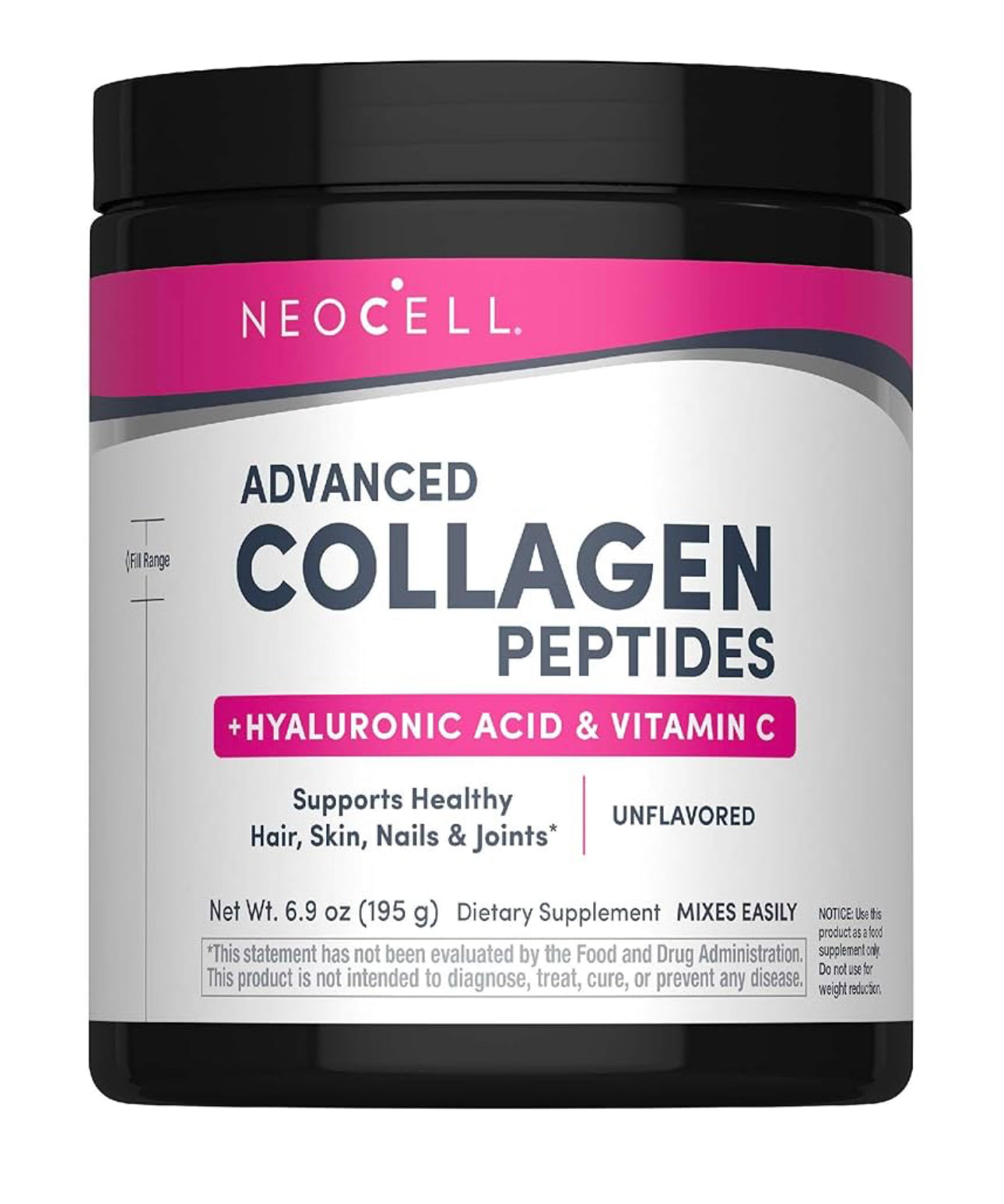 NeoCell Advanced Collagen Peptides Powder | Plus Hyaluronic Acid & Vitamin C | Hair, Skin, & Nails | ๐
๐จ๐ซ๐ฆ๐๐ซ๐ฅ๐ฒ ๐๐๐จ๐๐๐ฅ๐ฅ ๐๐ฎ๐ฉ๐๐ซ ๐๐จ๐ฅ๐ฅ๐๐ ๐๐ง ๐๐ฅ๐ฎ๐ฌ | Unflavored~195g/6.9oz; Exp 04/2027