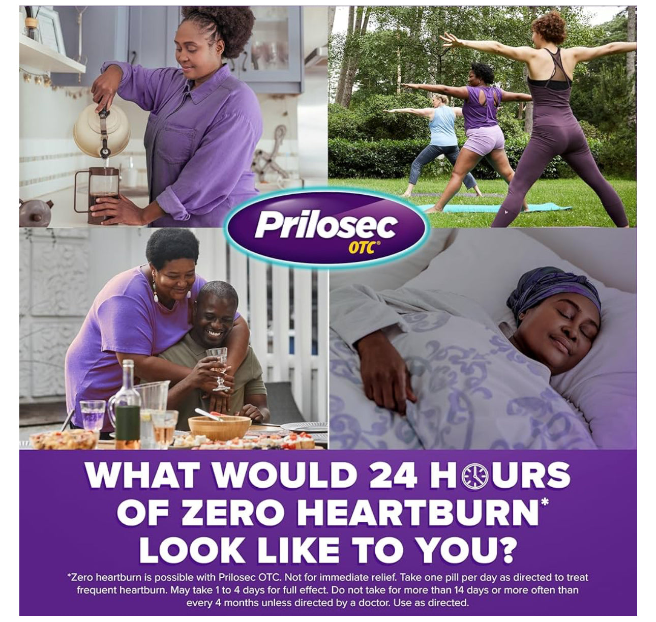 Prilosec OTC, Omeprazole Delayed Release 20mg, Acid Reducer | Treats Frequent Heartburn for 24 Hour Relief, All Day, All Night | 42 Tablets; Exp 01/2026