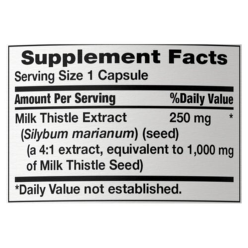 ShopRite Milk Thistle Extract 1000mg | Supports Healthy Liver | Herbal Antioxidant | 60 Capsules; Exp 04/2027
