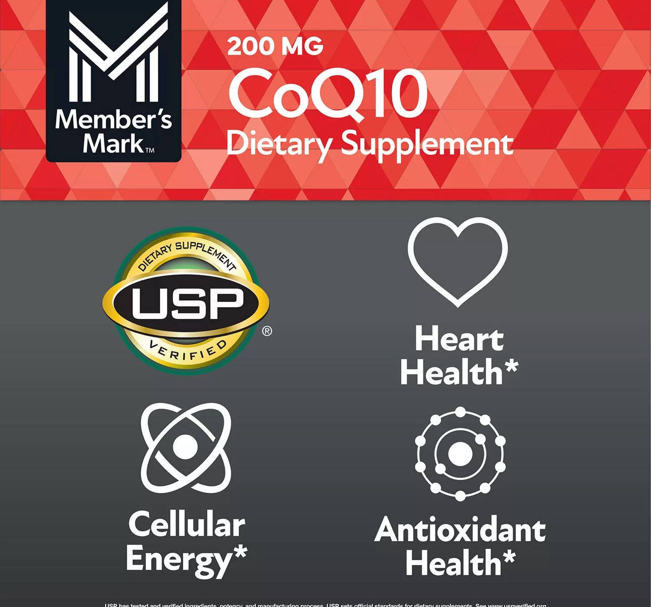 Member's Mark Coenzyme CoQ 10 200mg | 180 Servings - 6 Months Supply | Supports Heart Health | 180 Softgels; Exp 04/2028