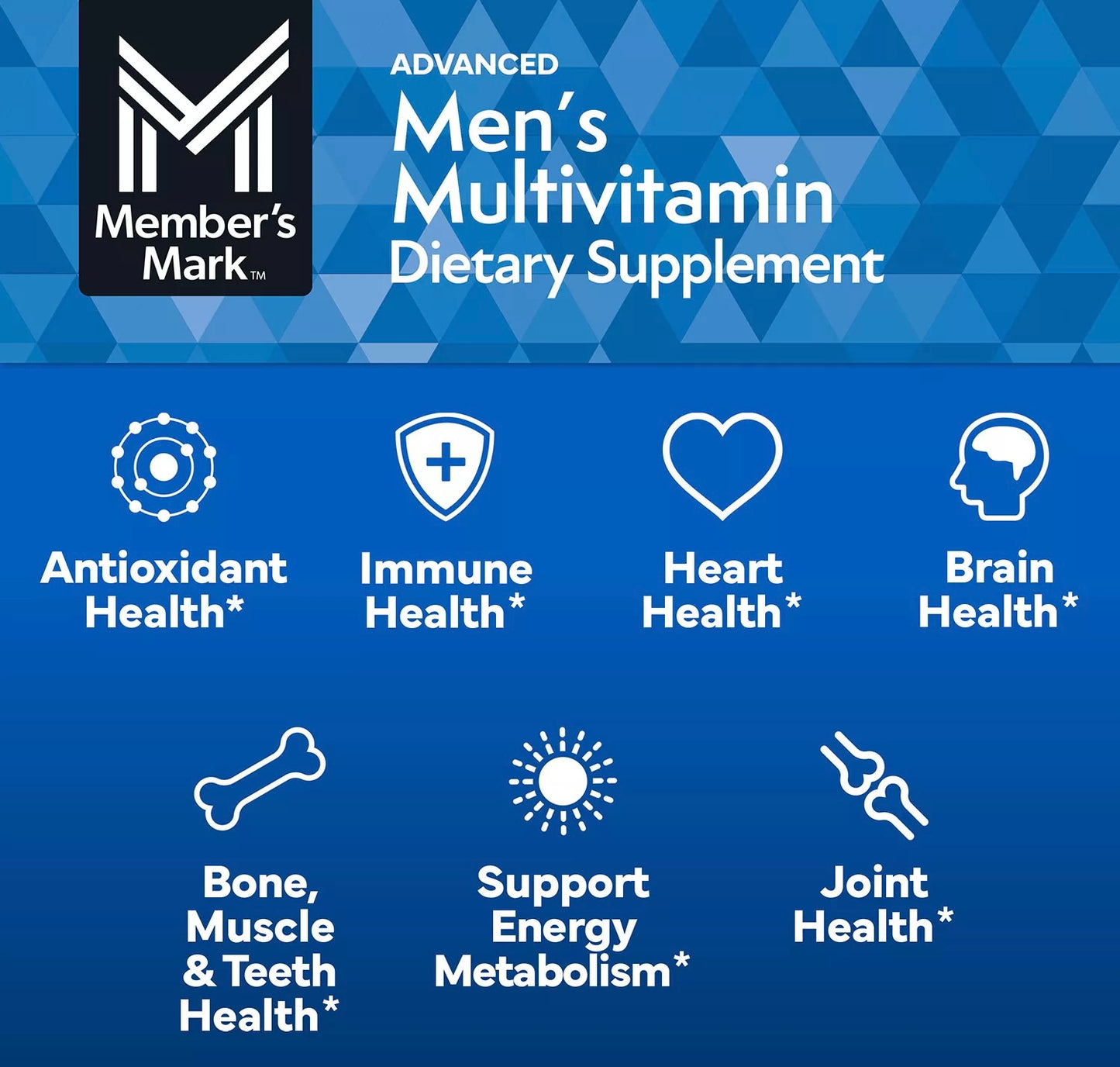 Member's Mark Advanced Men's Multivitamin | with Turmeric, Beet Root, Eleuthero & 24 Essential Nutrients | Over 9 Months Supply | 275 Tablets; Exp 06/2026