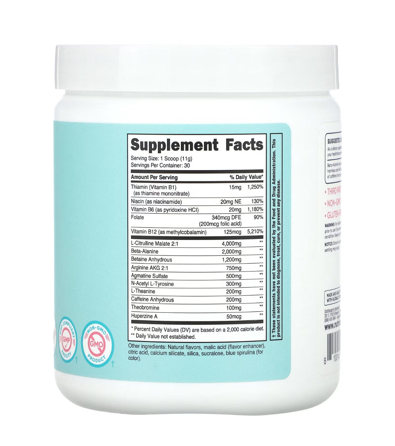 Nutricost Women Pre-Workout Complex With Thiamine, Niacin, B6, Vitamin B12, Folate, Taurine | Boost Energy | Increase Exercise Intensity | Increase Endurance | Blue Raspberry ~ 12oz/342g; Exp 12/2026