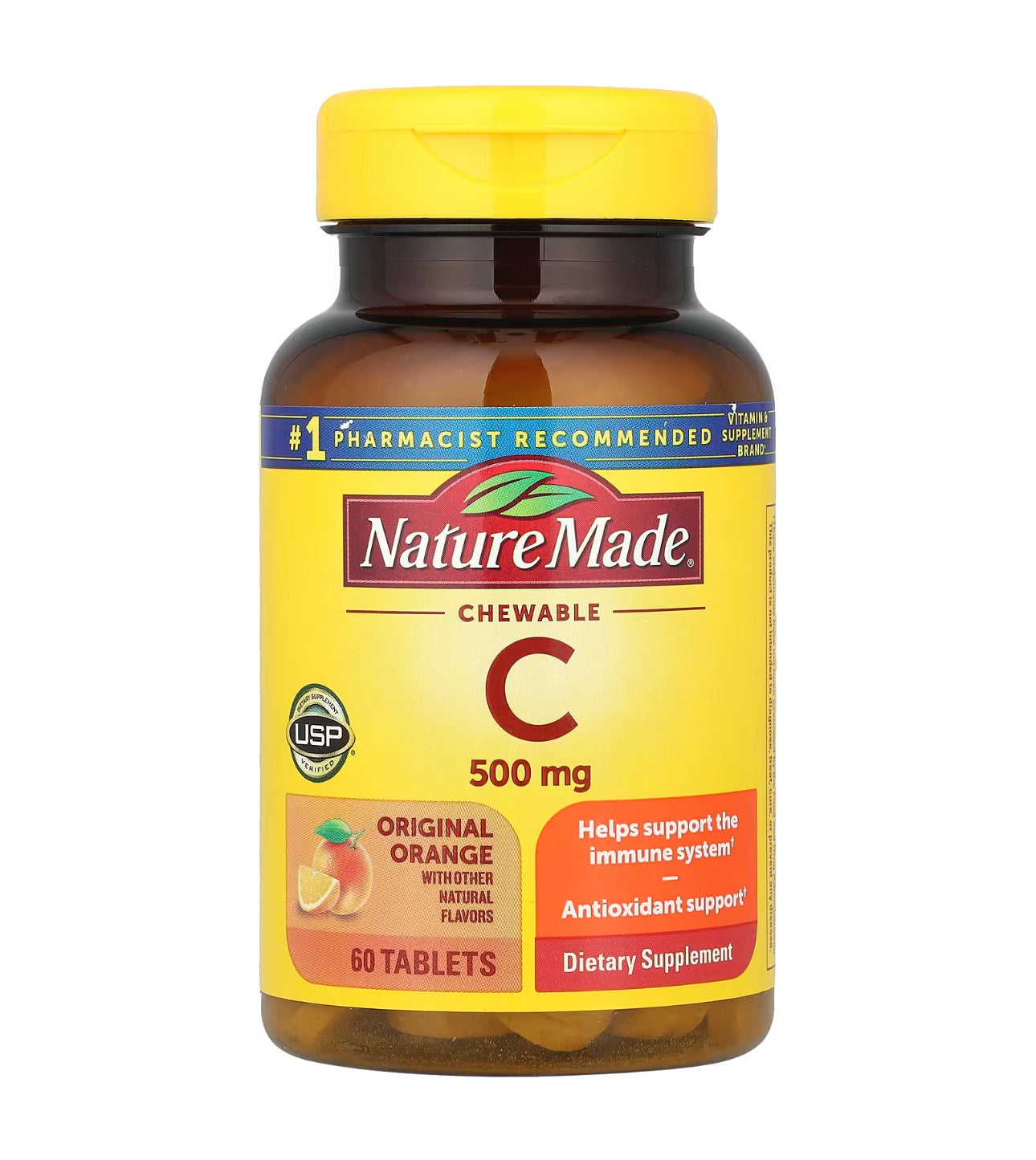 Nature Made Chewable Vitamin C 500mg | Immune Support | 60 Chewable Tablets; Exp Jan/2026