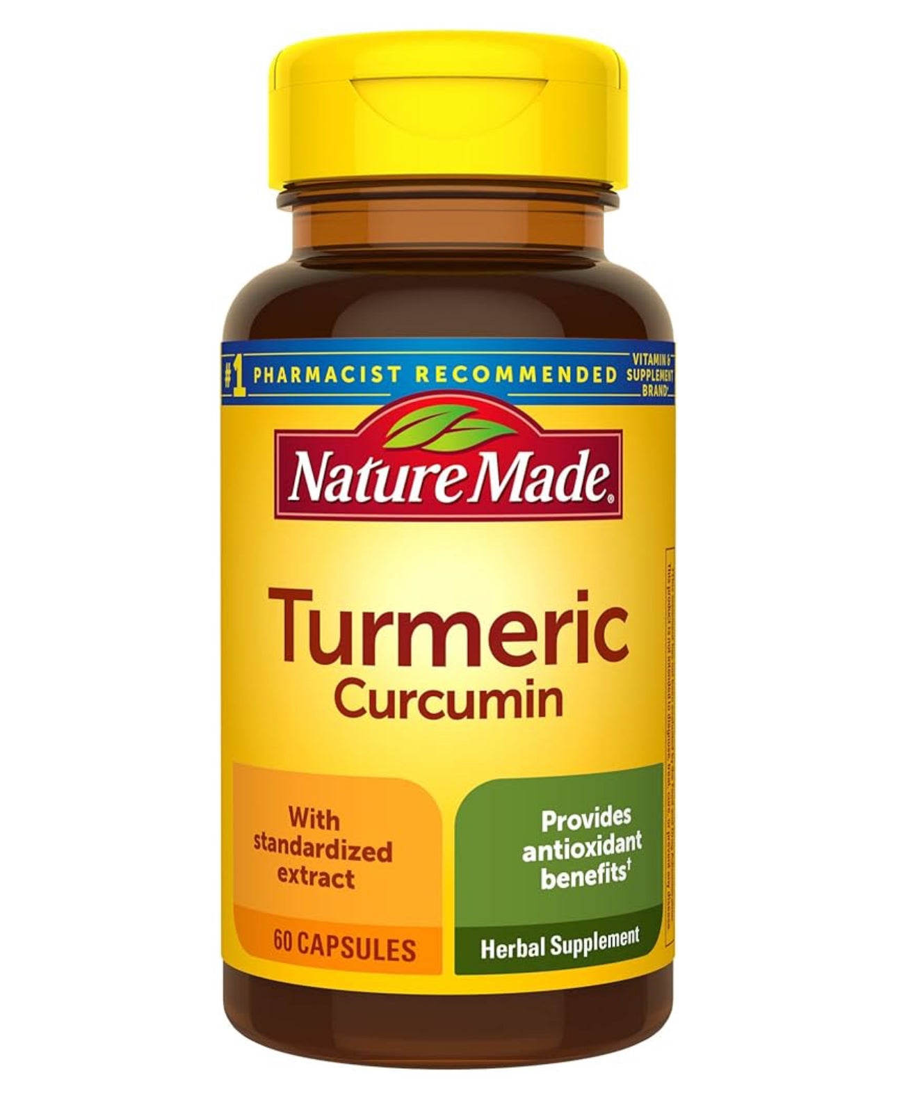 Nature Made Turmeric Curcumin 500mg | 60 Day Supply | Anti-Inflammatory & Antioxidant Support | 60 Capsules; Exp 05/2027