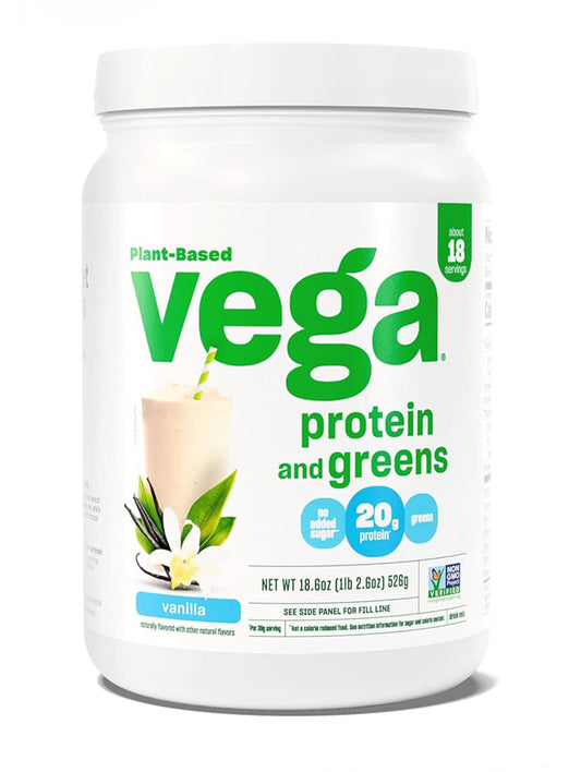 Vega Protein and Greens Protein Powder |  20g Plant Based Protein Plus Veggies | Vegan | Pea Protein for Women and Men | 18 Servings | VANILLA 1.2lbs/526g; Exp❗️Oct/2025