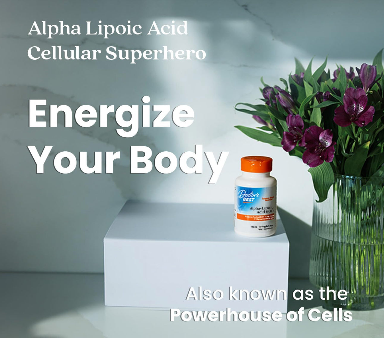 Doctor's Best Alpha-Lipoic Acid 600 | Supports Antioxidant Function & Glycemic Balance | Helps Regenerate Antioxidants | 60 Capsules; Exp 01/2027