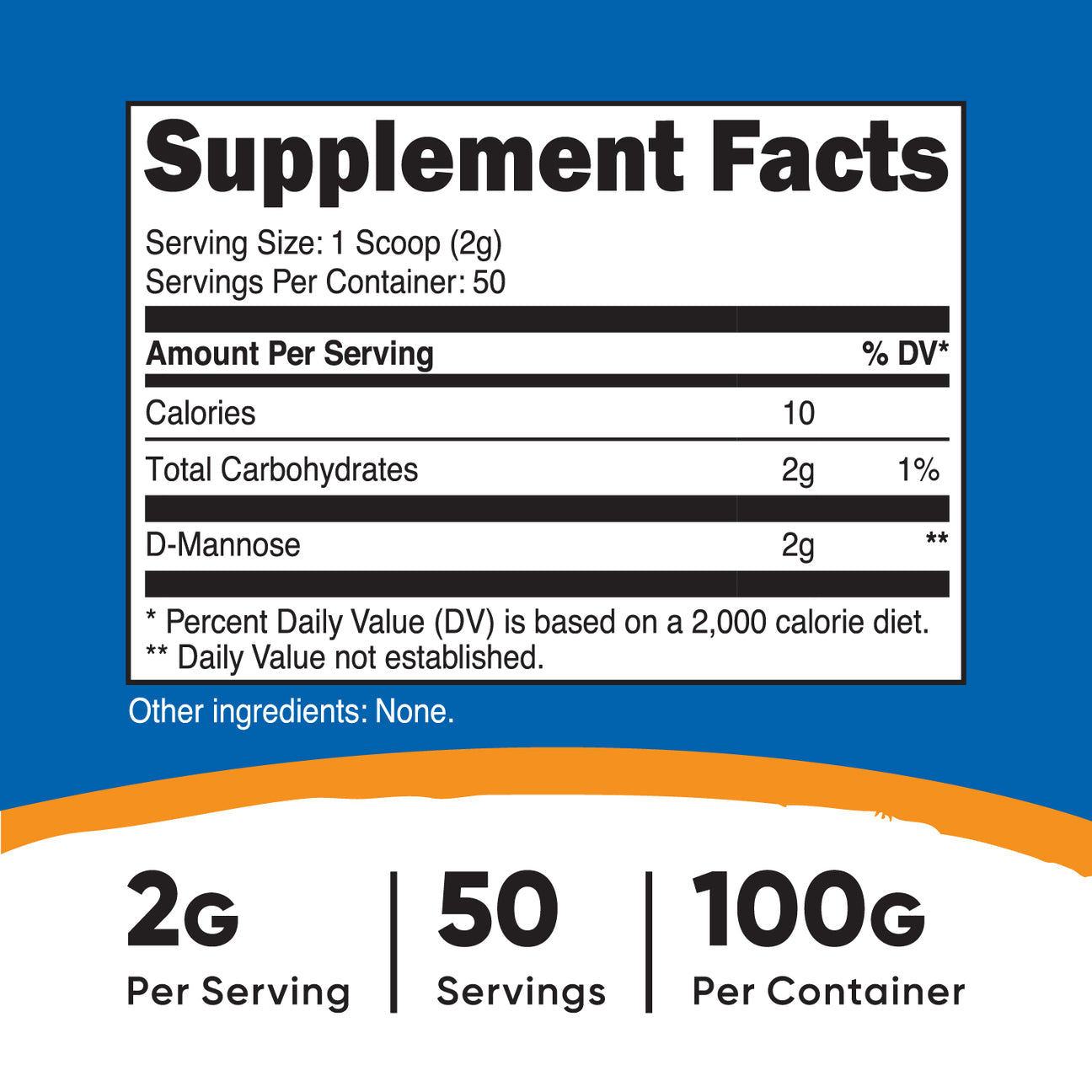 Nutricost Pure D-Mannose Powder, 2000mg Per Serving | Supports Bladder & Urinary Tract Health | Cleanses the Bladder | For Men and Women | Unflavored ~ 100g/3.6oz; Exp 07/2027