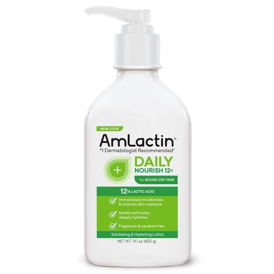 AmLactin Daily Nourish 12% Moisturizing Lotion |12% Lactic Acid | 14.1oz/400g