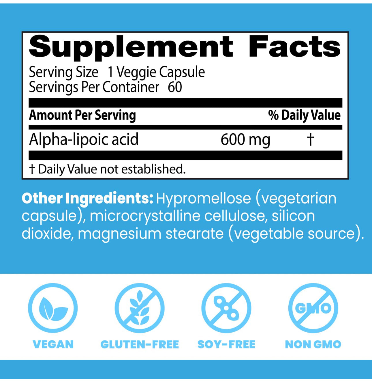 Doctor's Best Alpha-Lipoic Acid 600 | Supports Antioxidant Function & Glycemic Balance | Helps Regenerate Antioxidants | 60 Capsules; Exp 01/2027