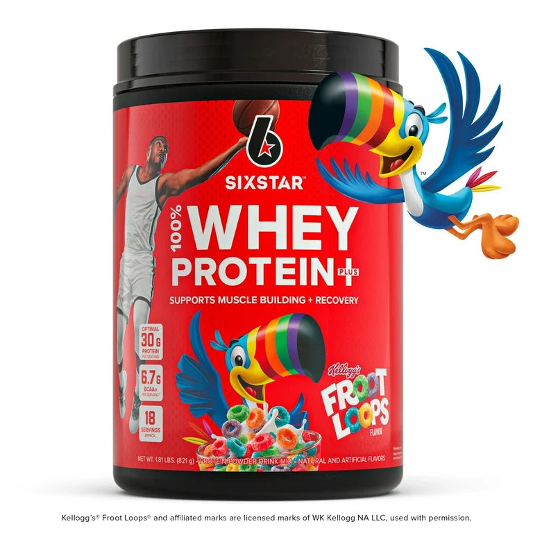 Six Star Elite Series 100% Whey Protein Plus | 30g Protein, 6.7g | Kellogg's Froot Loops Flavor ~ 1.8lbs/821g; Exp Jun/2026