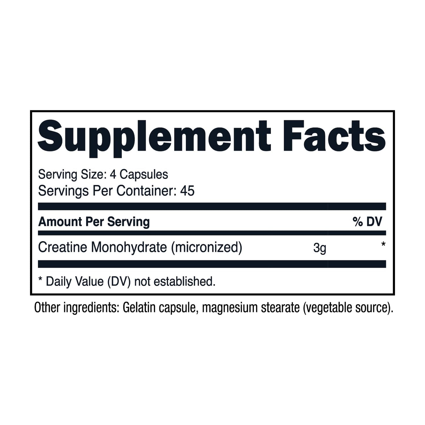 Nutricost Creatine Monohydrate 3000mg | 45 Servings, 750mg Per Capsule | 180 Capsules; Exp 09/2027