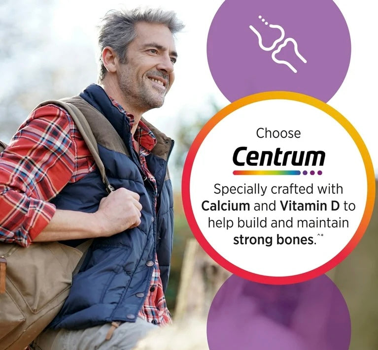 Centrum Silver Mens 50 Plus Vitamins | Multivitamin for Men Above 50 Years | 200 Tablets Exp 10/2025